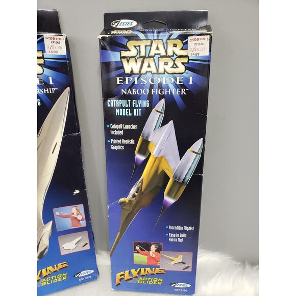 Vintage Star Wars‎ Episode 1 Naboo Fighter & Starship Catapult Flying Model Kit - Picture 2 of 7